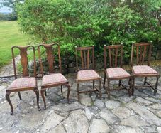4 antique wooden chairs