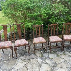 4 antique wooden chairs