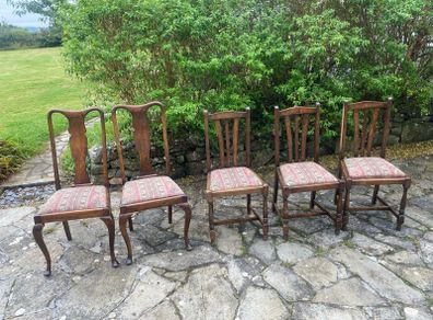 4 antique wooden chairs