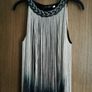 Dress with chain style top and golden threads Image 2