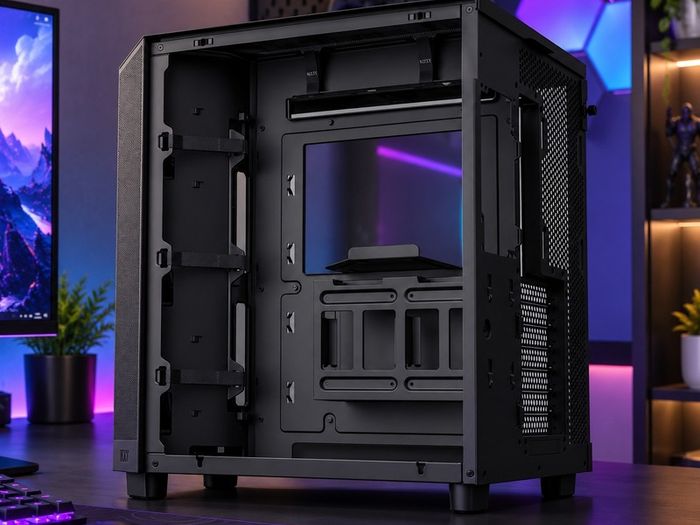 NZXT H6 Flow Black Gaming PC Case  3 Fans Included