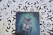 moggy picture on slate