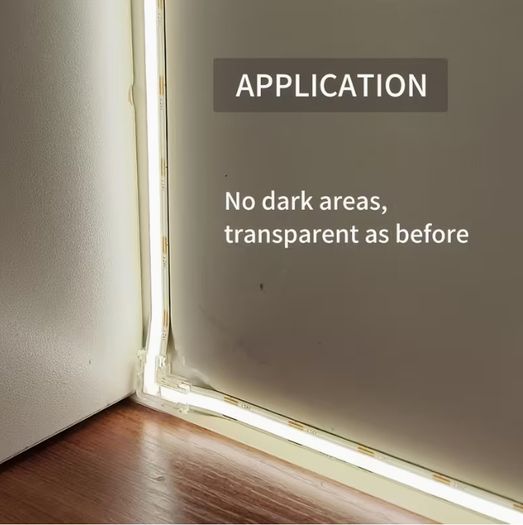 20pcs LED Connector Set, 2Pin L-Shaped Solderless Transparent LED Strip Connectors, 8mm Light Bar L-Clips, No Dark Area