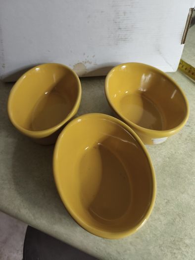3  Yellow Cooking Casseroles by White Diamond Toughline Tara Hall, Galway, Ireland