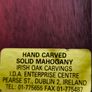 Hand Carved Single Book End Solid Mahogany Irish Oak Carvings. Image 7