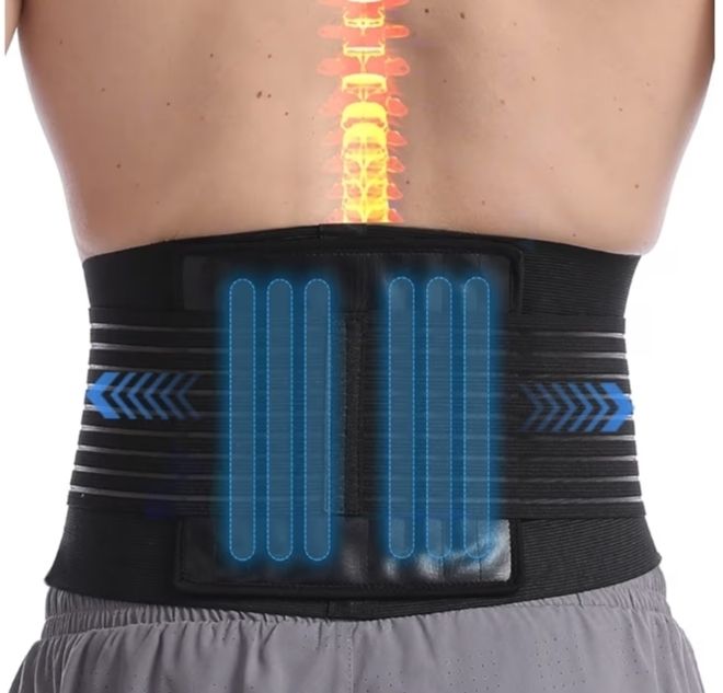 Back Brace for Scoliosis Sciatica and Back Pain Relief, Lumbar Support Belt for Men and Women, Adjustable Lower Back Support Brace with PU