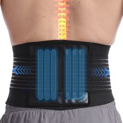Back Brace for Scoliosis Sciatica and Back Pain Relief, Lumbar Support Belt for Men and Women, Adjustable Lower Back Support Brace with PU