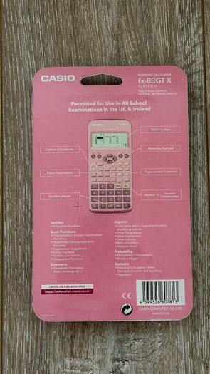Casio fx-83GT X ClassWiz Pink Scientific Calculator