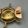 Vintage Brass Ship Wheel Ashtray 1960s Heavy Brass Ashtray Nautical Maritime Image 10