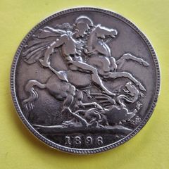 Great Britain 1896 Queen Victoria Third Portrait Crown - LX Variant
