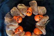Halloween Decorations. Lights, Wreath, Fabric Decorations, etc