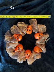 Halloween Decorations. Lights, Wreath, Fabric Decorations, etc