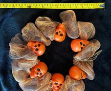 Halloween Decorations. Lights, Wreath, Fabric Decorations, etc