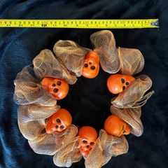Halloween Decorations. Lights, Wreath, Fabric Decorations, etc