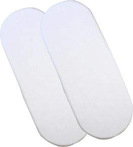 Fitted Cotton Moses Basket Sheets - Pack of 2 White