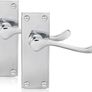 Chrome Elegance Range Polished Chrome Victorian Scroll Lever Latch Handles, Polished Chrome Backplate Door Handles, Contemporary Design for Internal Wooden Doors (MULTIPLE STYLES) Image 7
