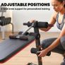 Foldable Sit Up Bench with Resistance Ropes, Core Workout Bench with Adjustable Thigh Support, for Home Gym, Black Image 3