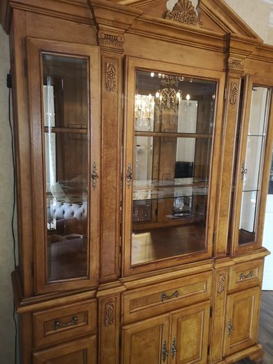 glass wooden cabinet