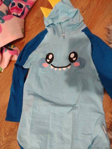 Littleforbig Dino spiked onsie with hoody