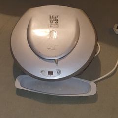 Large George Foreman Health Grill with Drip Tray - Silver