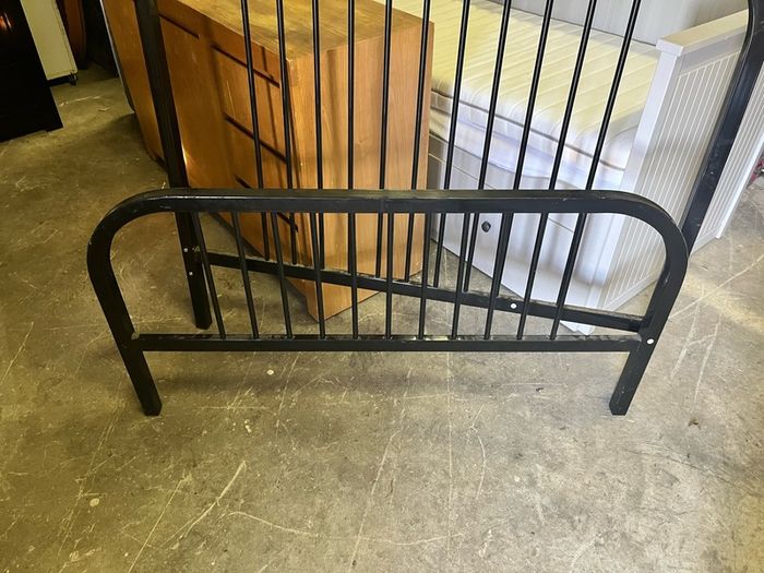 Metal framed bed