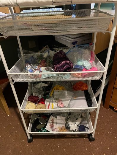 Complete sewing studio/at home business- machines, workstation fabrics and accessories