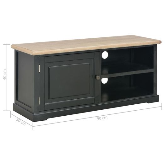 TV Cabinet Black 90x30x40 cm Wood