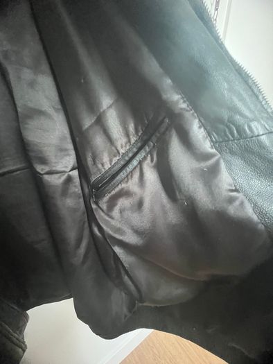Mens Leather Bomber Jacket