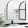 BNIB arched black bathroom mirror / medicine cabinet Image 3