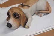 Basset hound dog ornament