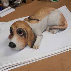 Basset hound dog ornament