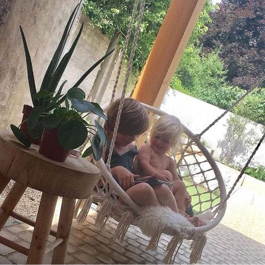 Macrame Hanging Swing Chair / Cushions / Delivery