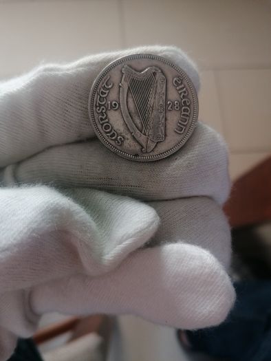 1928 Irish Silver Half Crown Coin