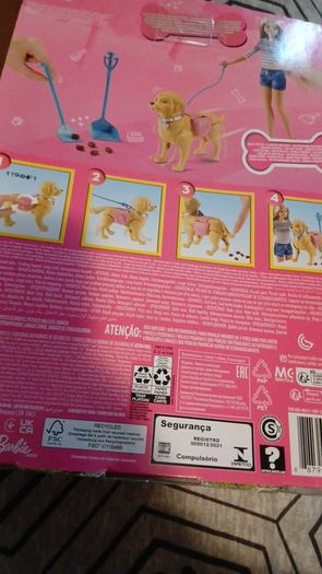 barbie and dog clean up