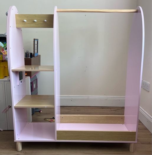 Dimples Wooden Dress-Up Rack with Light-Up Mirror
