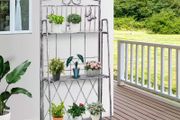 Foldable 3 Tier Plant Stand, Freestanding Metal Flower Display Rack