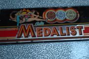 Vintage Bally "Medalist" slot machine glass panel belly glass 1970s