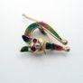 800 silver plique a jour enamel filigree cat brooch Image 2