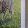 Original Oil Painting  - Curly Lamb in the Emerald Fields Image 3