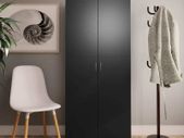 Shoe Cabinet Black 80x35.5x180 cm Chipboard