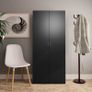Shoe Cabinet Black 80x35.5x180 cm Chipboard Image 5