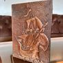 Vintage Hand Hammered Copper Wall Art Gallion Ship with Seagulls Image 3