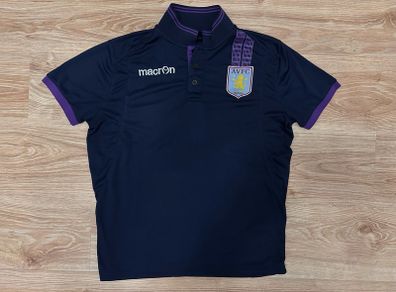 Aston Villa football polo tee shirt Macron AVFC
