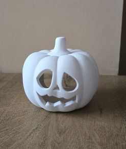 White pumkin tea light holder