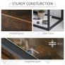 Entryway Console Table Desk with Drawers, Toughened Glass Shelf, 3D Wood Grain (FREE SHIPPING) Image 7