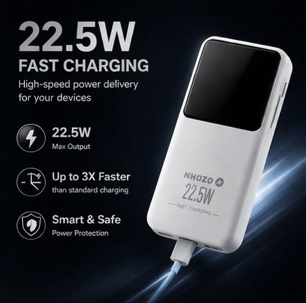 NHOZO 22.5W Fast Charging Power Bank  Brand New