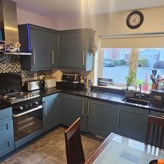 Large Premium L-Shaped Kitchen with Steel Grey Granite & Full Appliances (Buyer Disassembles)