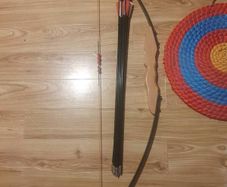 Archery Set,  Bow and Arrows, with straw target