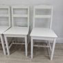 4 White ikea chairs Image 2
