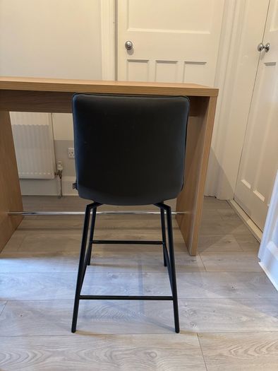 DAVY Bar Stools Anthracite Grey Set of 2